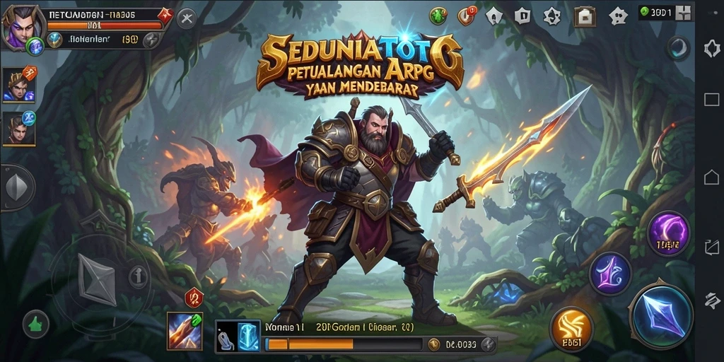 Tangkapan layar menunjukkan aksi seru dalam pertempuran ARPG.